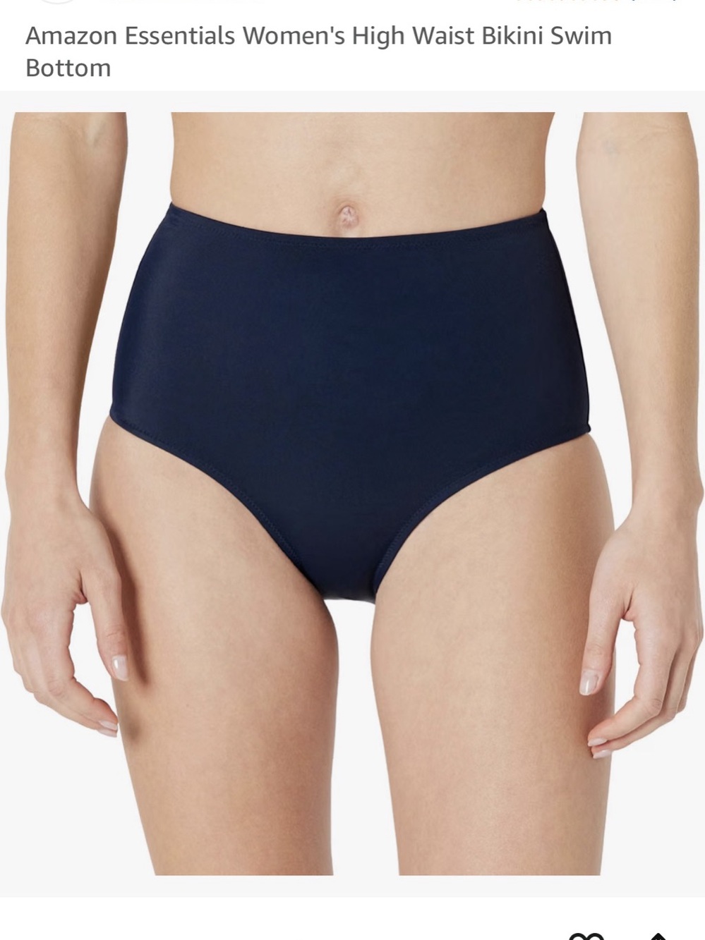 Amazon Essentials Women's High Waist Bikini Swim Bottom High Waist Bikini Bottom